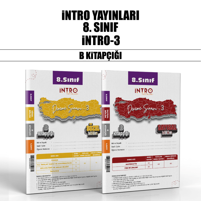 İNTRO 08.SINIF SÜREÇ DEĞ.(SDS) SAY/SÖZ 3-B - 25-26